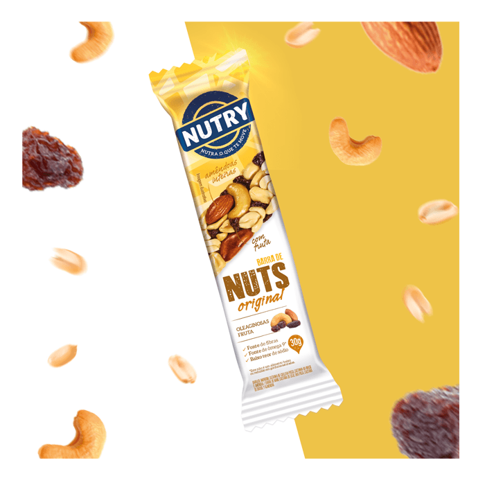 BARRA DE CEREAIS NUTRY NUTS ORIGINAL 30G