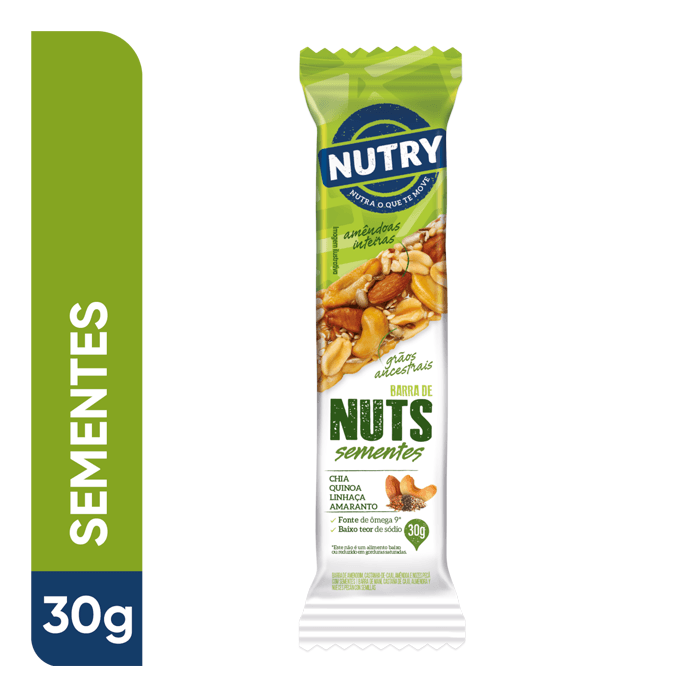 BARRA DE CEREAIS NUTRY NUTS SABOR AMENDOIM 30G