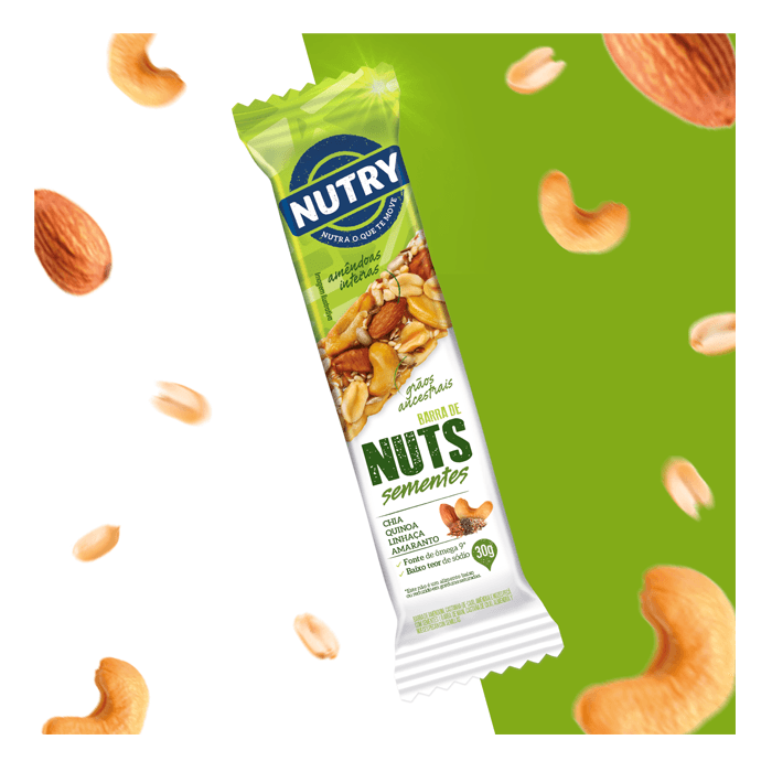 BARRA DE CEREAIS NUTRY NUTS SABOR AMENDOIM 30G