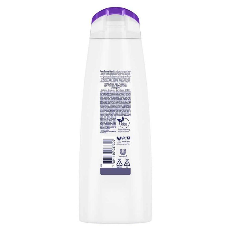 SHAMPOO DOVE CRESPOS TEXTURAS REAIS 355ML