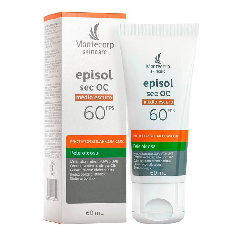 EPISOL SEC PROTETOR SOLAR FPS60 MEDIO ESCURO 60ML