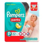 FRALDA PAMPERS PANTS P 22UN