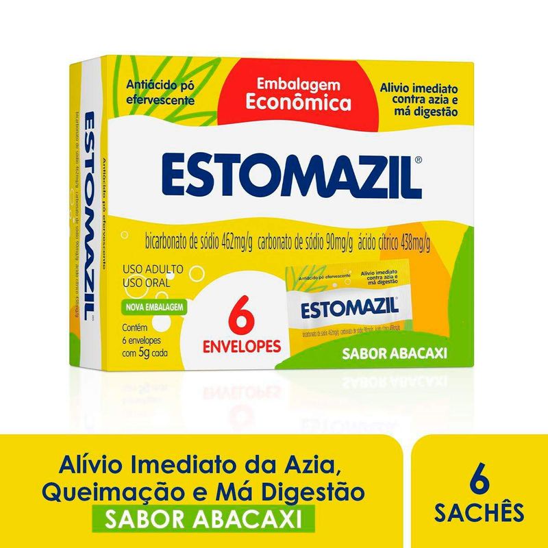 ESTOMAZIL ABACAXI 6ENVELOPES 5G