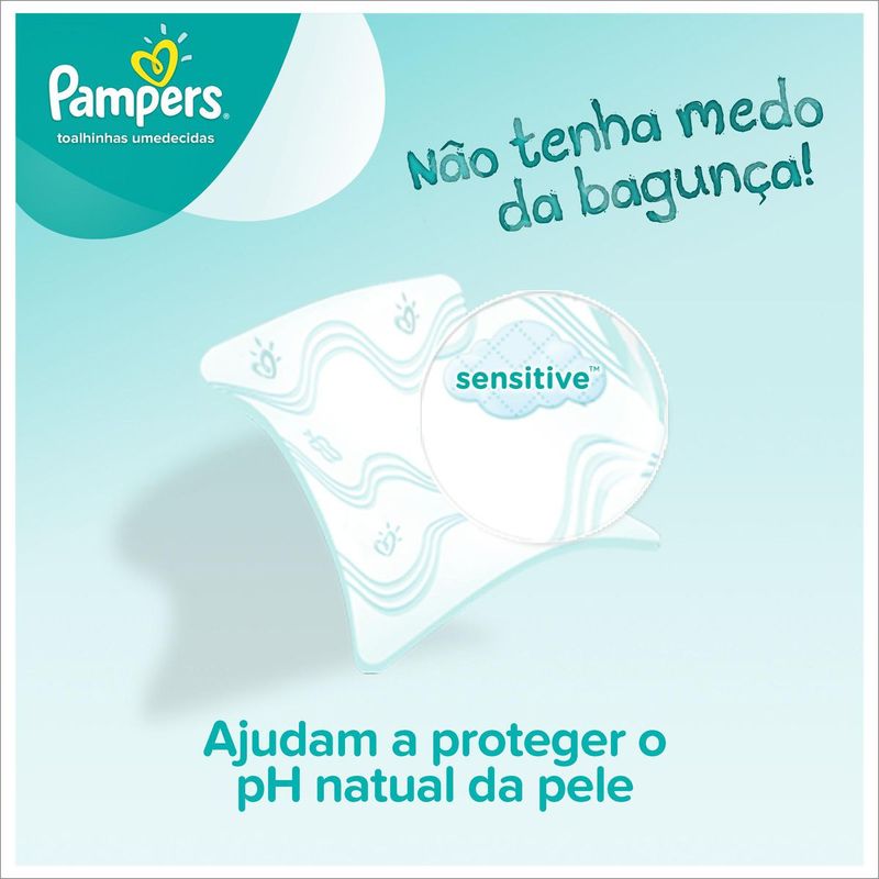 TOALHINHAS UMEDECIDAS PAMPERS SENSITIVE 168UN