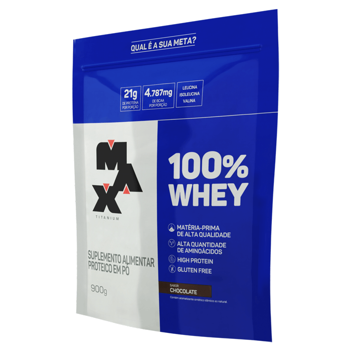 WHEY 100% MAX TITANIUM CHOCOLATE REFIL 900G