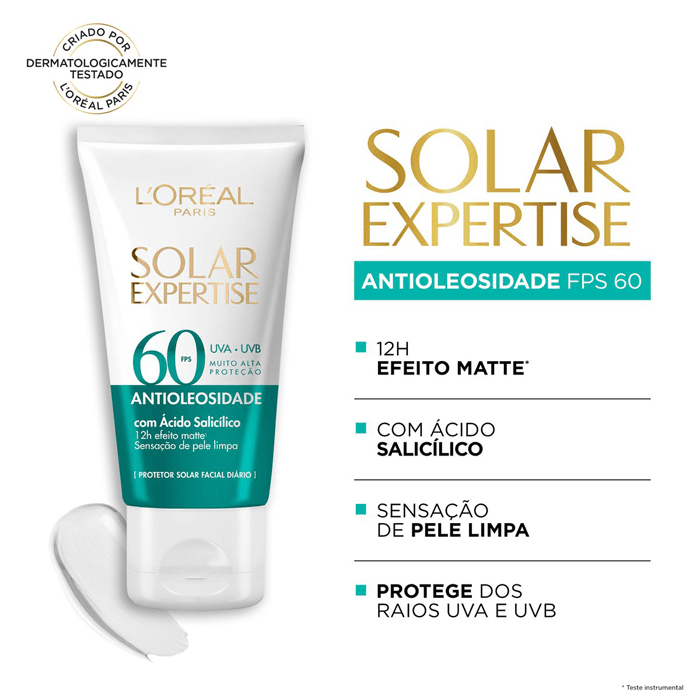 LOREAL EXPERTISE PROTETOR SOLAR FPS60 COR 3.0 ANTIOLEOSIDADE
