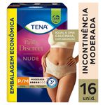 ROUPA INTIMA DESCARTAVEL TENA PANTS NUDE P/M 16UN