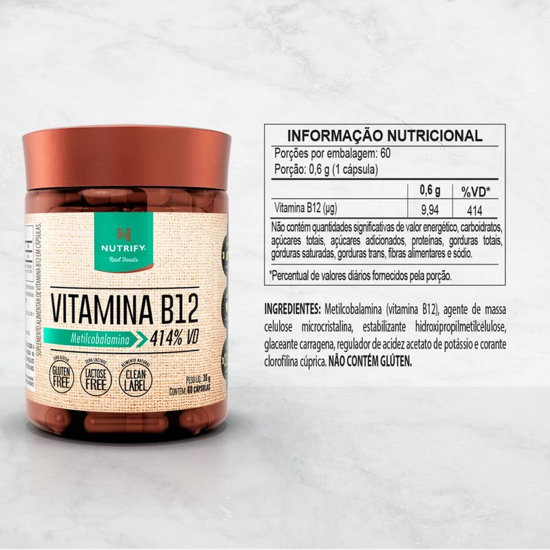 VITAMINA B12 NUTRIFY 60CAP