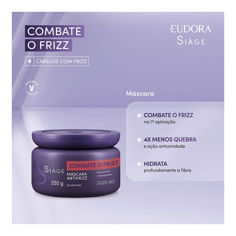EUDORA SIAGE MASCARA COMBATE O FRIZZ 250G