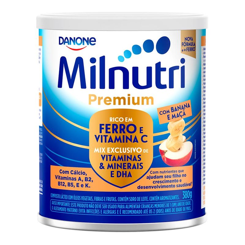 MILNUTRI VITAMINA DE FRUTAS SABOR BANANA E MAÇA 380G