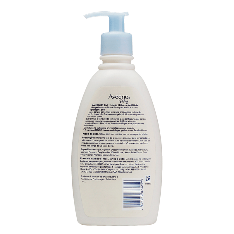 LOÇAO HIDRATANTE AVEENO BABY DAILY MOISTURIZING USO DIARIO 3
