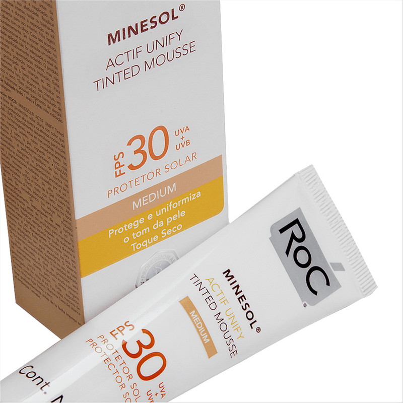 ROC MINESOL PROTETOR SOLAR ACTIF UNIFY TINTED MOUSSE MEDIO F