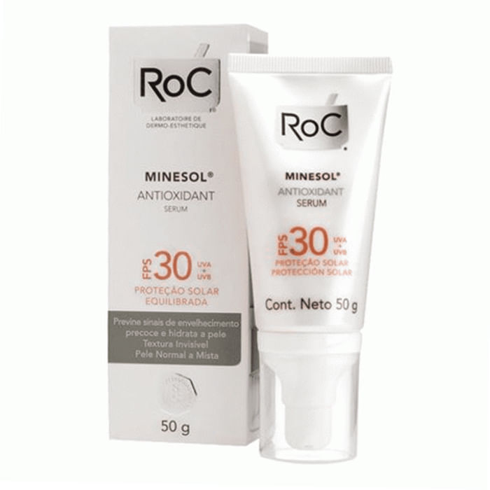ROC MINESOL PROTETOR SOLAR ANTIOXIDANTE GEL CREME FPS30 50G