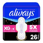 ABSORVENTE ALWAYS NOITES TRANQUILAS SUAVE XG 26UN