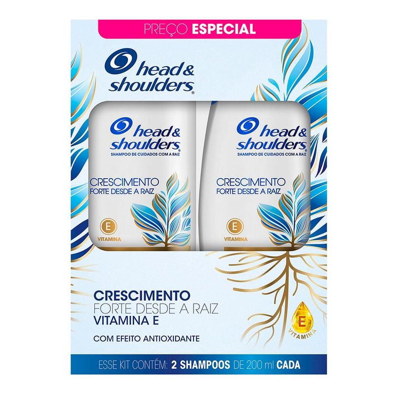 KIT HEAD & SHOULDERS SHAMPOO CRESCIMENTO 2UN 200ML