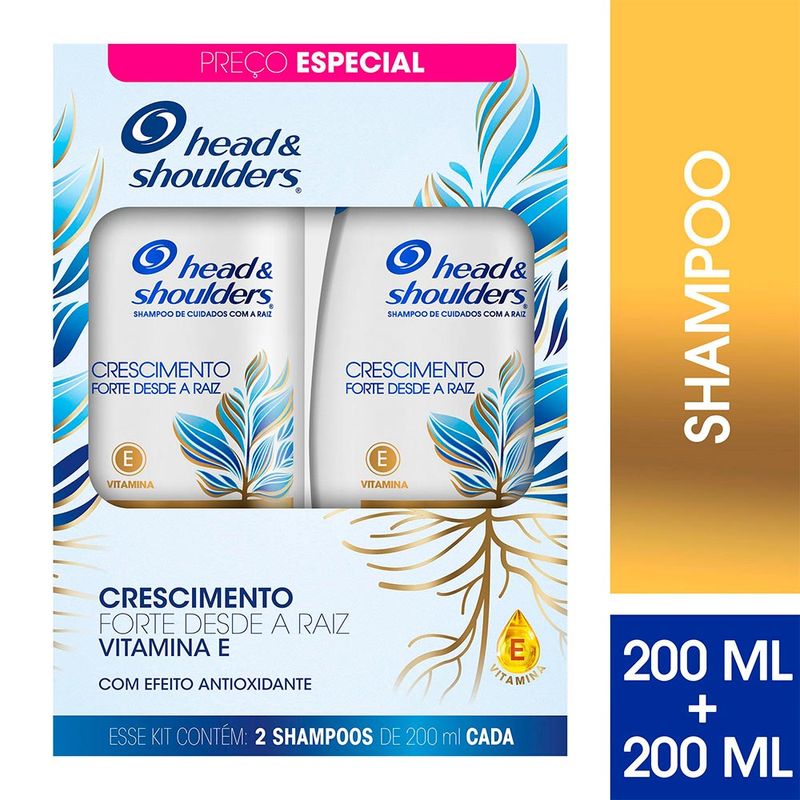 KIT HEAD & SHOULDERS SHAMPOO CRESCIMENTO 2UN 200ML