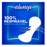PROTETOR DIARIO ALWAYS SEM PERFUME RESPIRAVEL 80UN