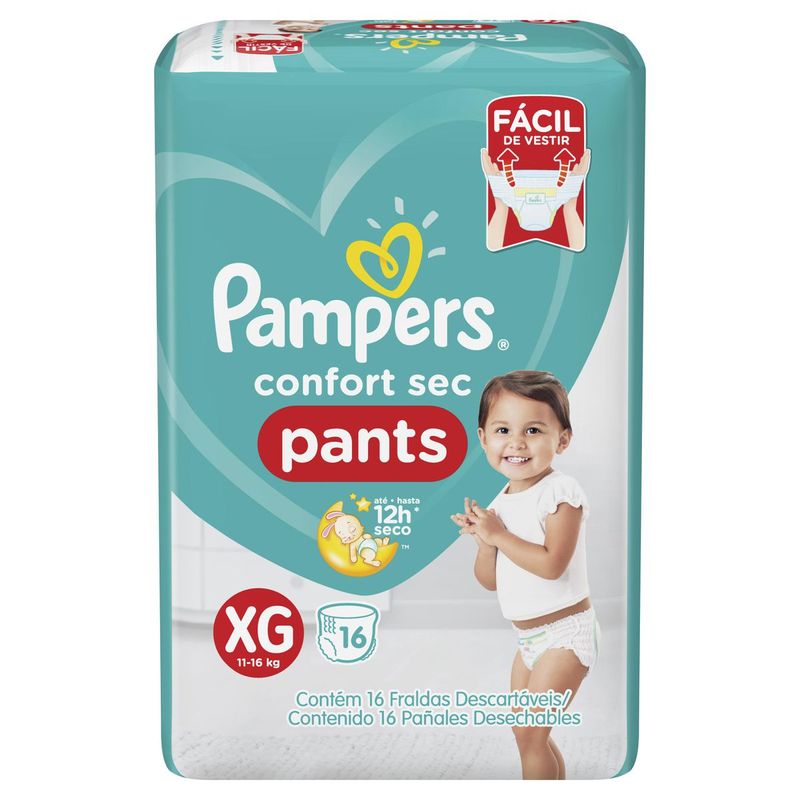 FRALDA PAMPERS PANTS XG 16UN