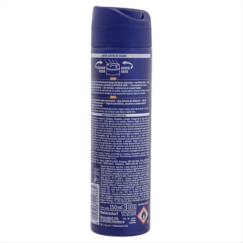 NIVEA DESODORANTE AE SPORT MEN 150ML