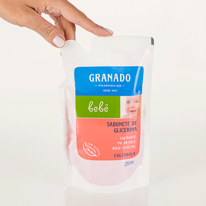 SABONETE LIQUIDO GRANADO BEBE CALENDULA REFIL  250ML