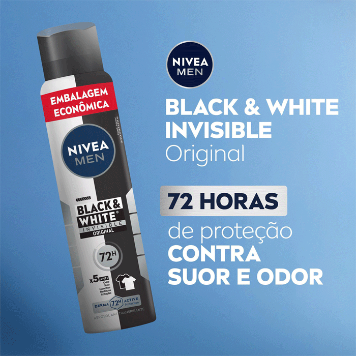 DESODORANTE NIVEA AE INVISIBLE BLACK&WHITE LEVE200ML PAGUE15