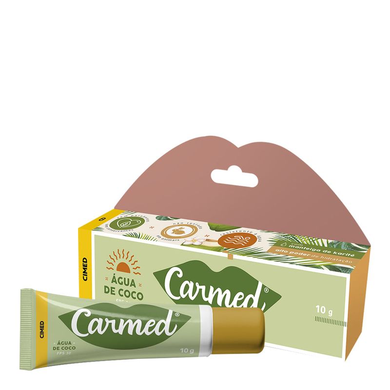 CARMED HIDRATANTE LABIAL SABOR AGUA DE COCO FPS 30 10G