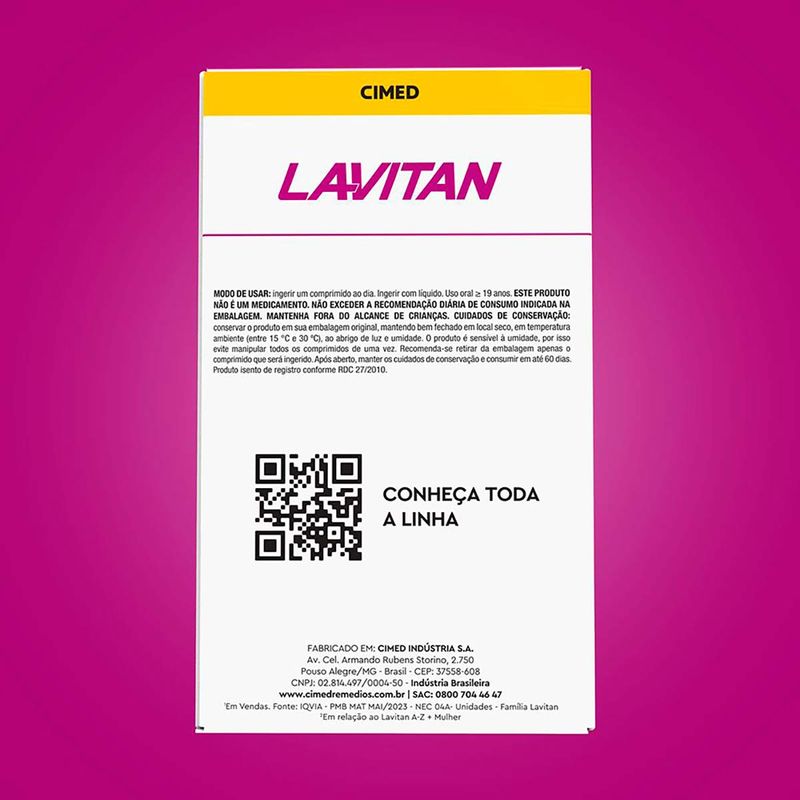 LAVITAN MULTI MULHER 5 GANHOS 60CPR