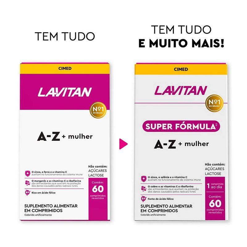 LAVITAN MULTI MULHER 5 GANHOS 60CPR