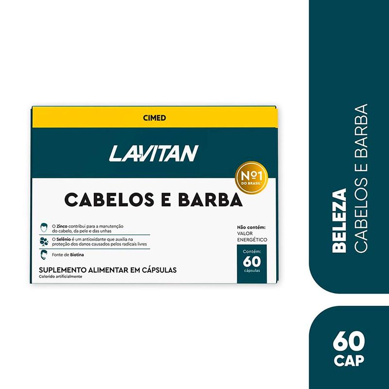 LAVITAN CABELOS E BARBA 60CAP