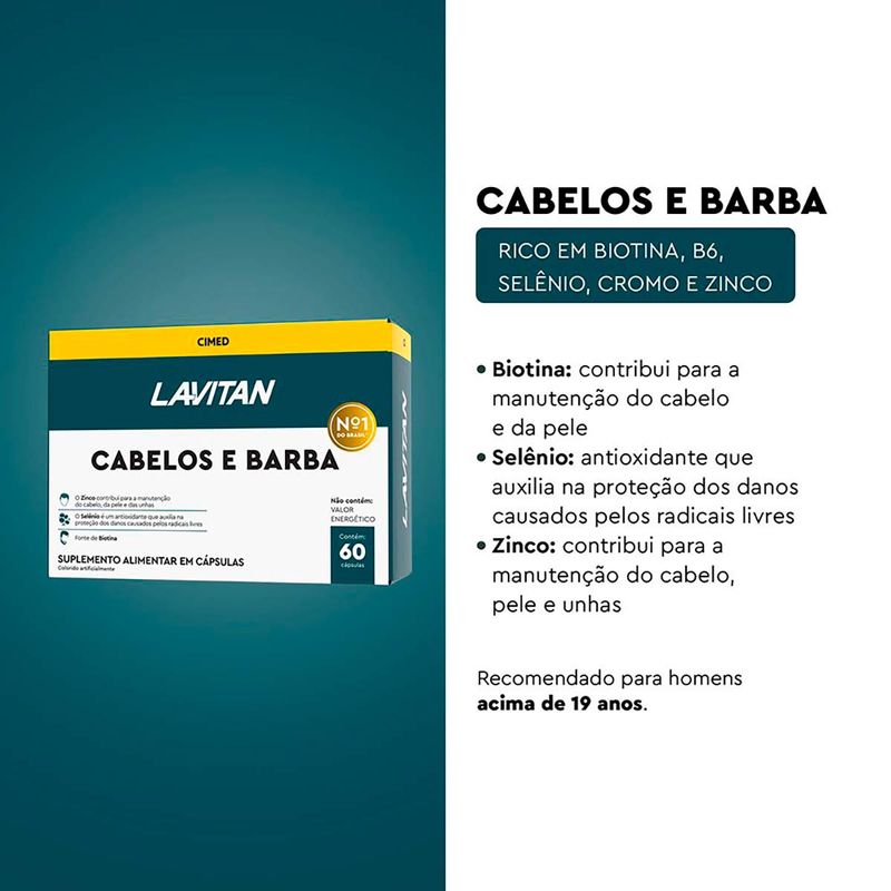 LAVITAN CABELOS E BARBA 60CAP
