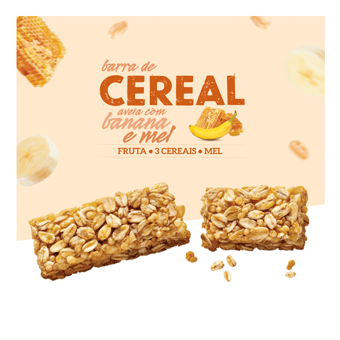 BARRA DE CEREAL AVEIA, BANANA E MEL NUTRY PACOTE 22G