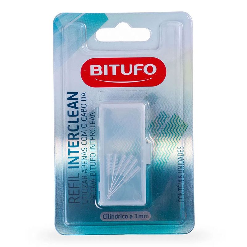 REFIL INTERDENTAL PARA ESCOVA DE DENTE BITUFO CILINDRICO 6UN