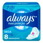 ABSORVENTE ALWAYS MAXI PROTEÇAO COBERTURA SECA COM ABAS 8UN