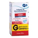 DEXCLORFENIRAMINA, MALEATO EMS 2MG/5ML XAROPE 120ML GEN