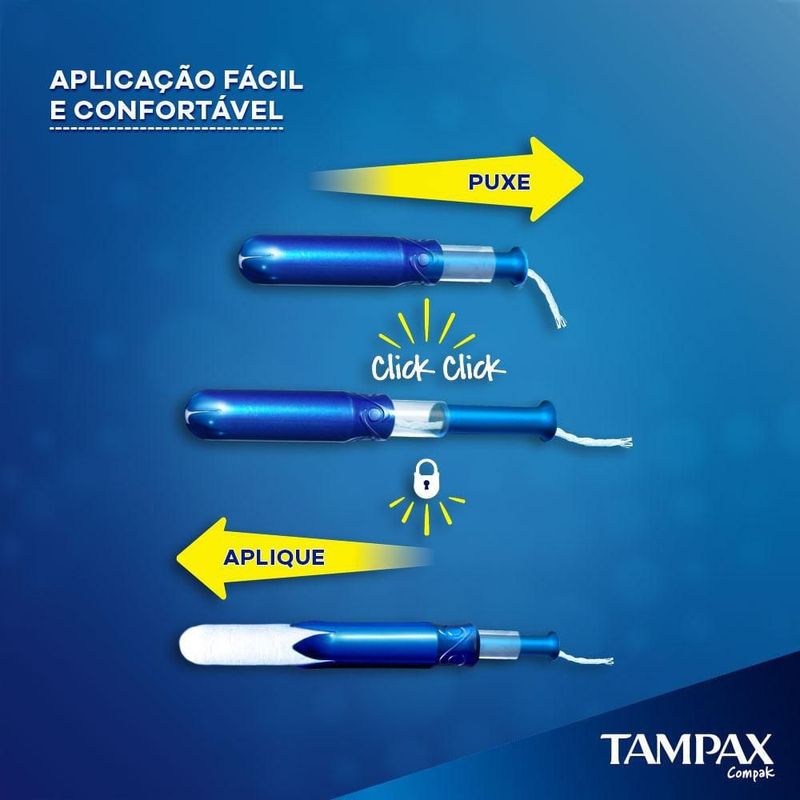 ABSORVENTE TAMPAX COMPAK SUPER 8UN