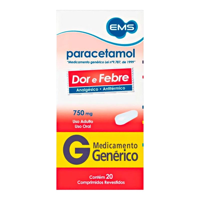 PARACETAMOL EMS 750MG 20CPR GEN