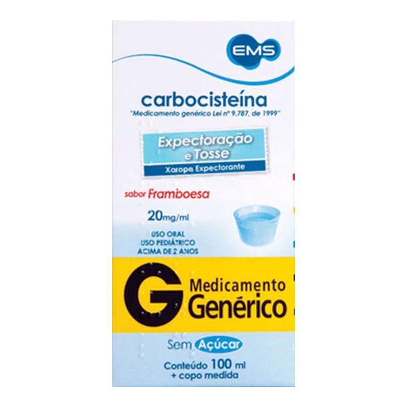 CARBOCISTEINA EMS 100MG/5ML XAROPE PEDIATRICO 100ML GEN