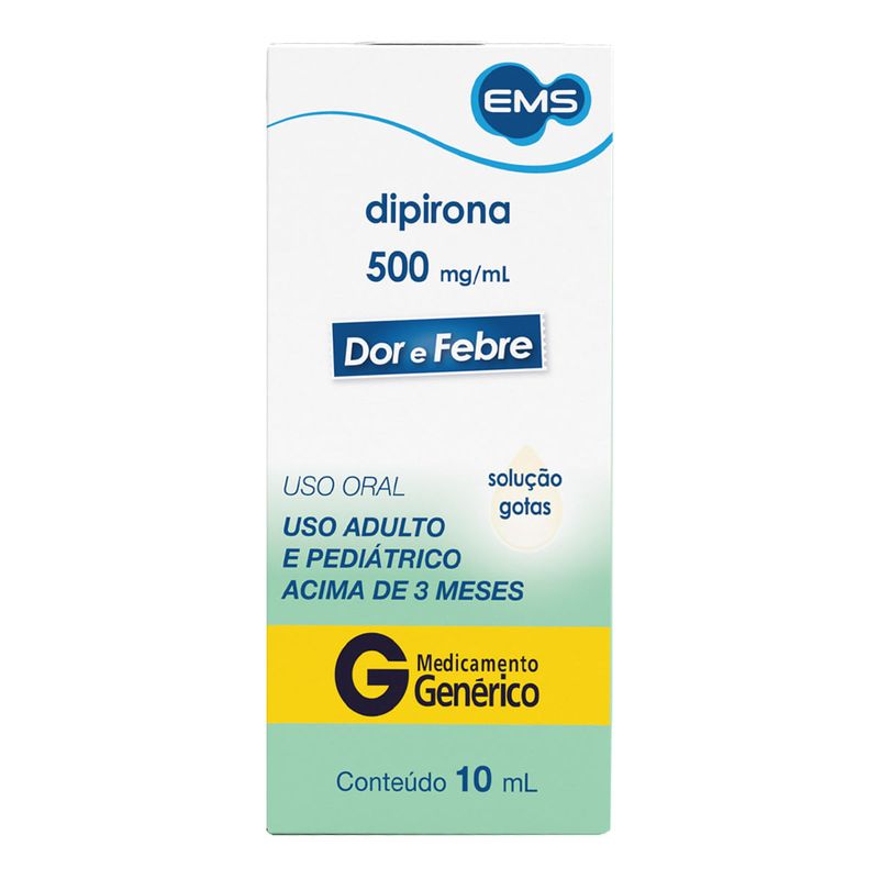 DIPIRONA SODICA EMS 500MG/ML GOTAS 10ML GEN