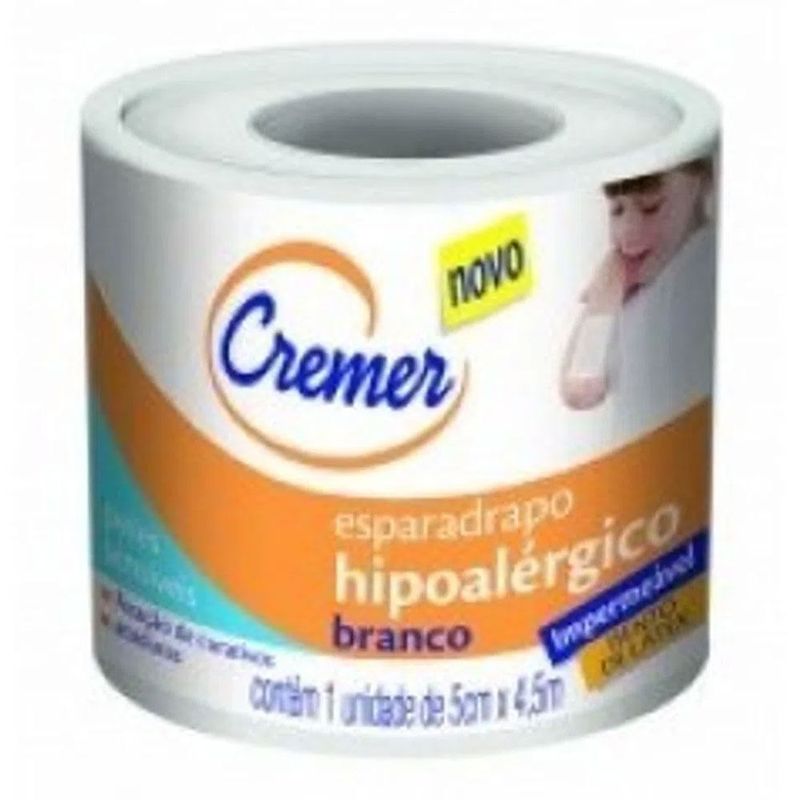 ESPARADRAPO CREMER IMPERMEAVEL BRANCO 5CMX4,5M