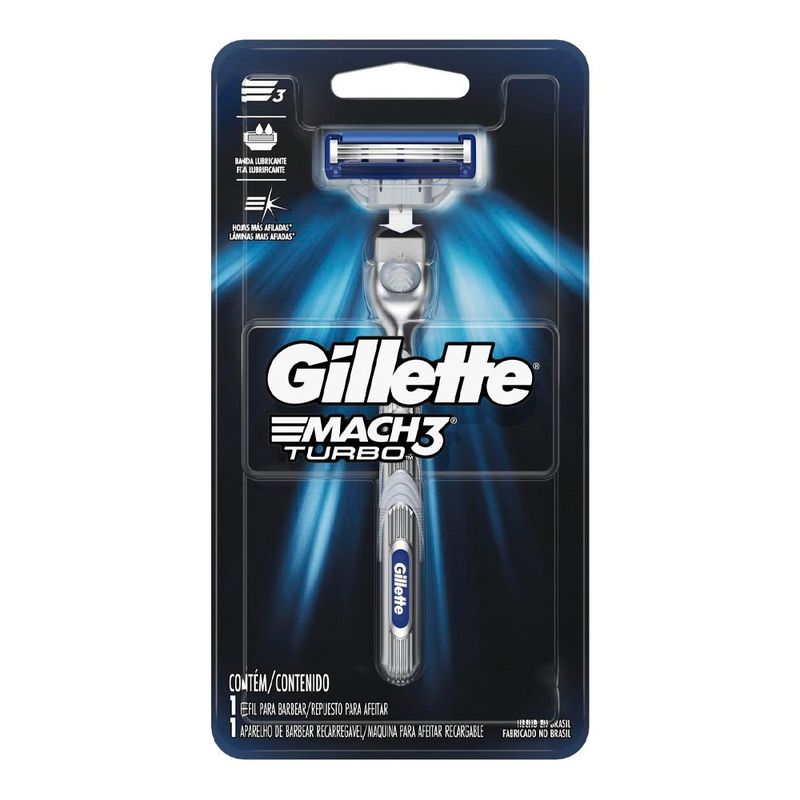 APARELHO GILLETTE MACH3 TURBO
