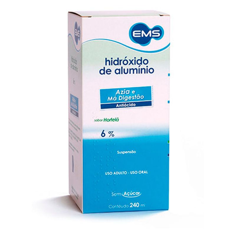 HIDROXIDO DE ALUMINIO EMS 60MG/ML SUSPENSAO ORAL SEM AÇUCAR
