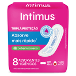 ABSORVENTE INTIMUS TRIPLA PROTEÇAO COBERTURA SECA SEM ABAS 8