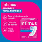 ABSORVENTE INTIMUS TRIPLA PROTEÇAO COBERTURA SECA SEM ABAS 8