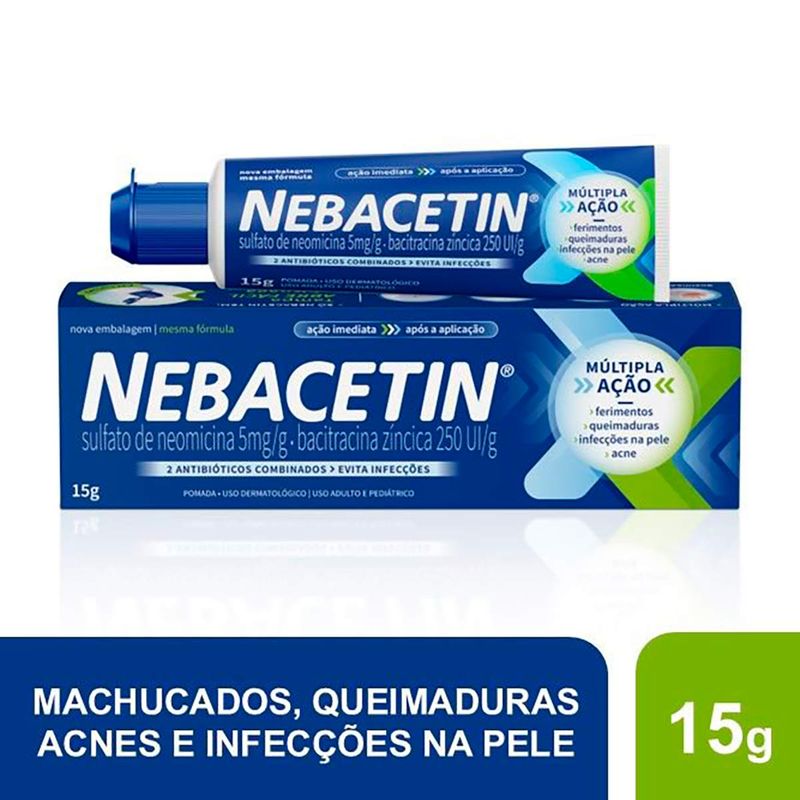 NEBACETIN POMADA DERMATOLOGICA 15G