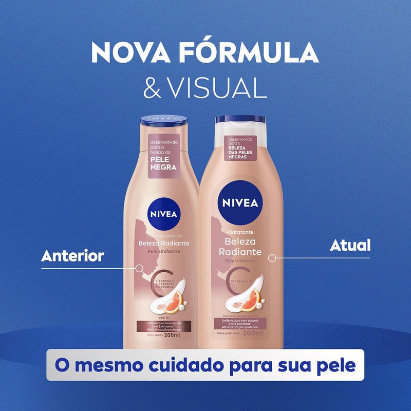 NIVEA HIDRATANTE CORPORAL FPS15 PELE UNIFORME 200ML