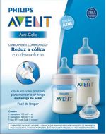 KIT MAMADEIRA PHILIPS AVENT ANTI COLIC 125ML+260ML+1BICO AZU