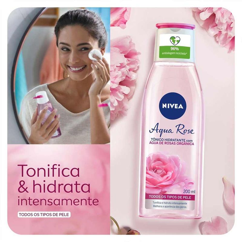 NIVEA TONICO FACIAL AQUA ROSE 200ML