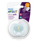CHUPETA PHILIPS AVENT ULTRA SOFT AZUL HELLO 6A18M