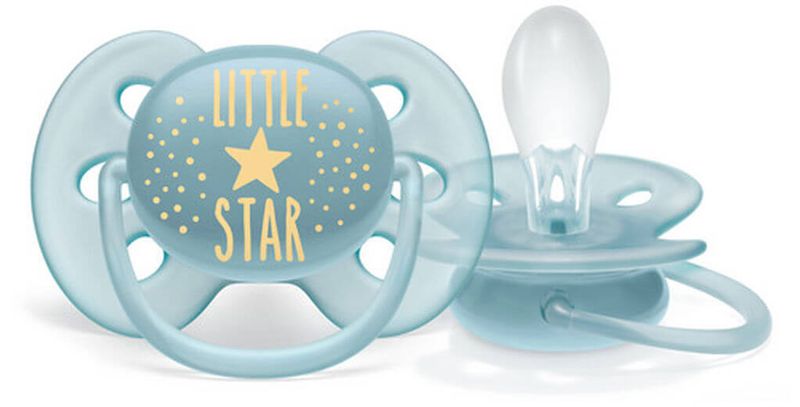 CHUPETA PHILIPS AVENT ULTRA SOFT AZUL HELLO 6A18M