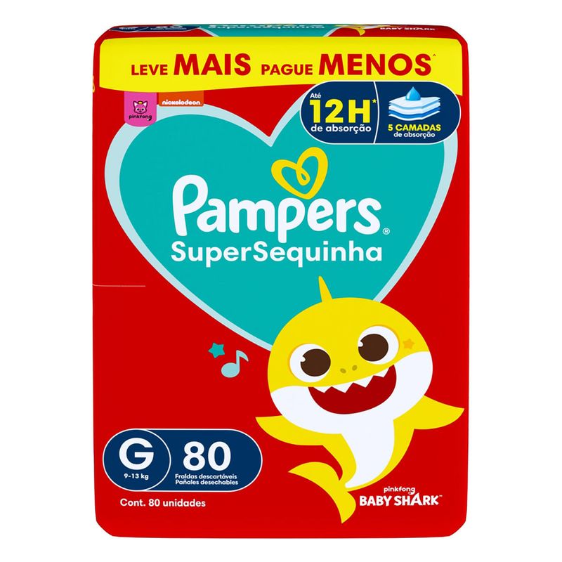 FRALDA PAMPERS SUPERSEC G 80UN